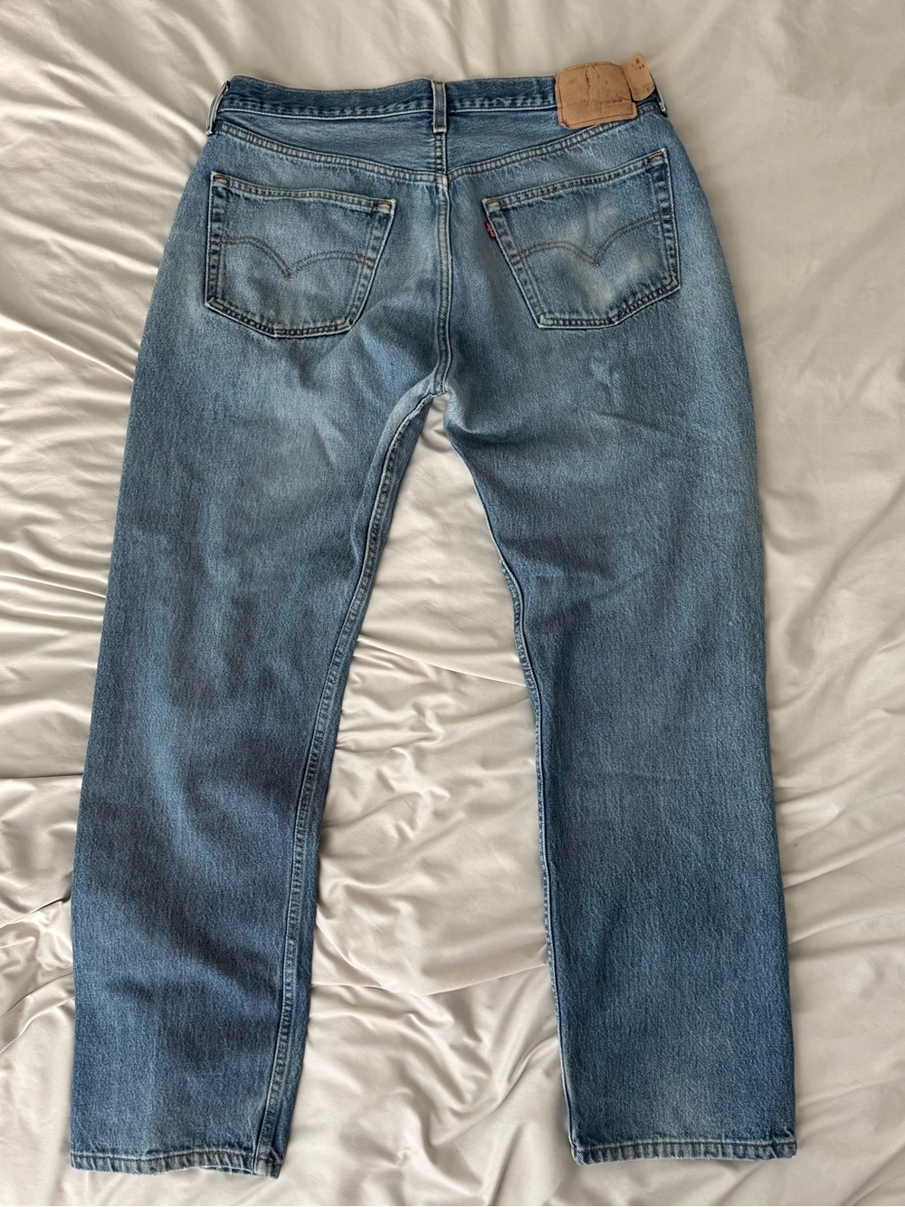 Vintage Y2K Levis 501 Distressed Medium Wash Faded Workwear Jeans USA 36x31
